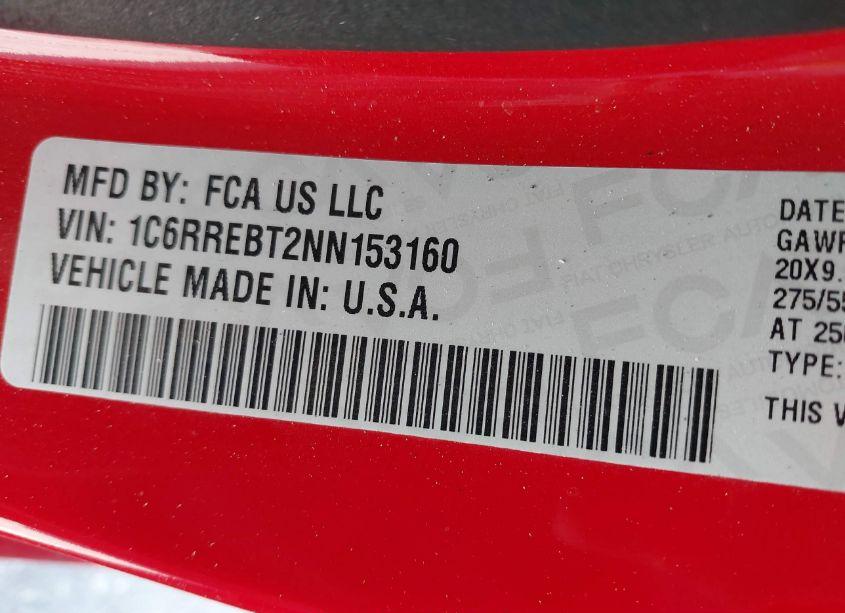 Photo 9 of 2022 Ram 1500 BIG HORN QUAD CAB 4X2 6'4 BOX (VIN 1C6RREBT2NN153160)