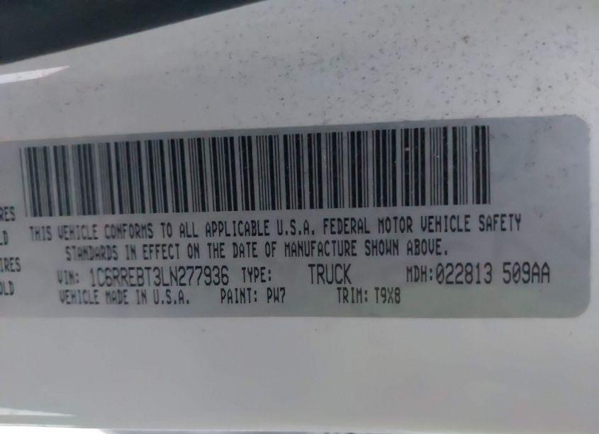 Photo 9 of 2020 Ram 1500 BIG HORN 4X2 6'4 BOX (VIN 1C6RREBT3LN277936)