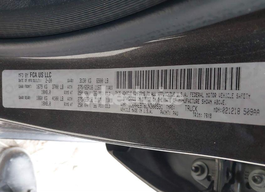 Photo 9 of 2020 Ram 1500 BIG HORN QUAD CAB 4X2 6'4 BOX (VIN 1C6RREBT6LN300531)