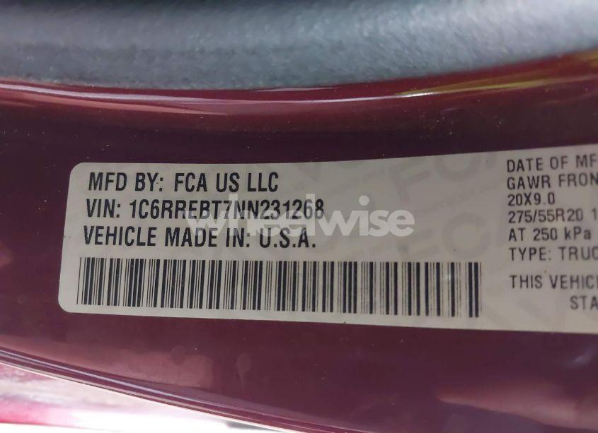 Photo 9 of 2022 Ram 1500 LONE STAR 4X2 6'4 BOX (VIN 1C6RREBT7NN231268)