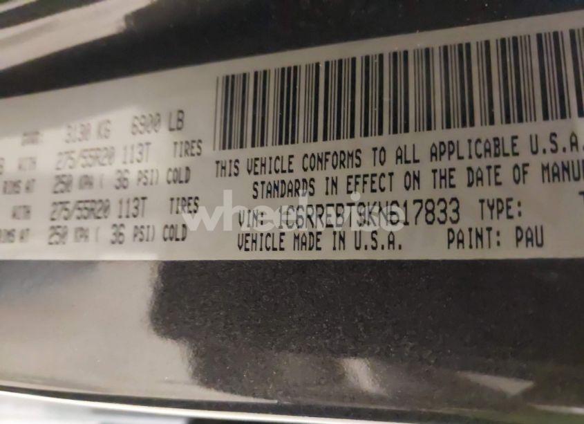 Photo 9 of 2019 Ram 1500 BIG HORN/LONE STAR 4X2 6'4 BOX (VIN 1C6RREBT9KN617833)