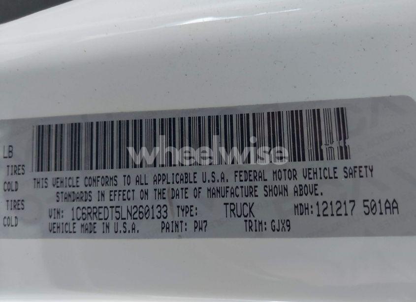 Photo 9 of 2020 Ram 1500 LARAMIE QUAD CAB 4X2 6'4 BOX (VIN 1C6RREDT5LN260133)