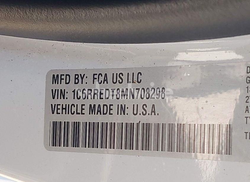 Photo 9 of 2021 Ram 1500 LARAMIE 4X2 6'4 BOX (VIN 1C6RREDT8MN708298)