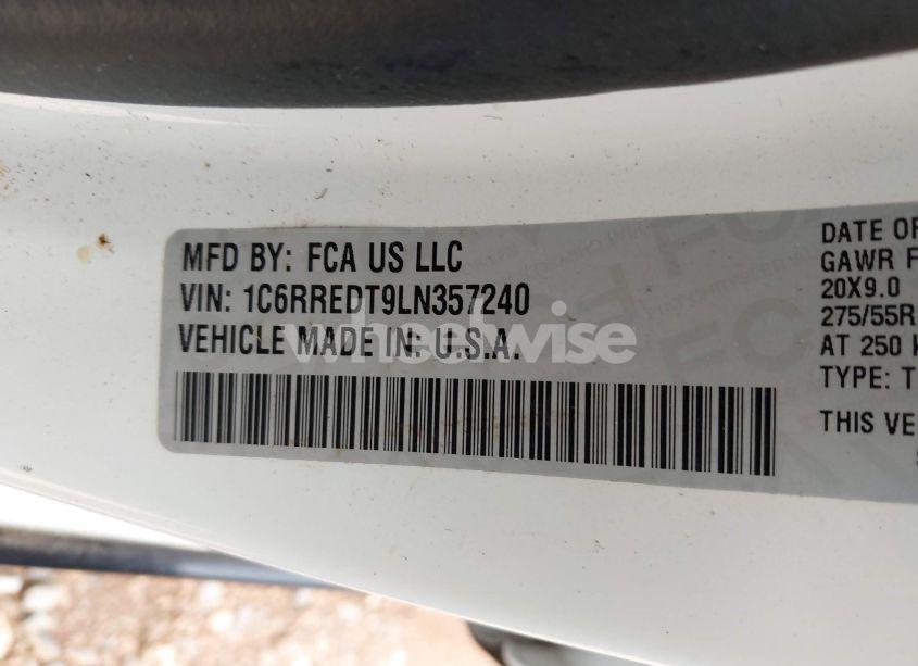 Photo 9 of 2020 Ram 1500 LARAMIE 4X2 6'4 BOX (VIN 1C6RREDT9LN357240)