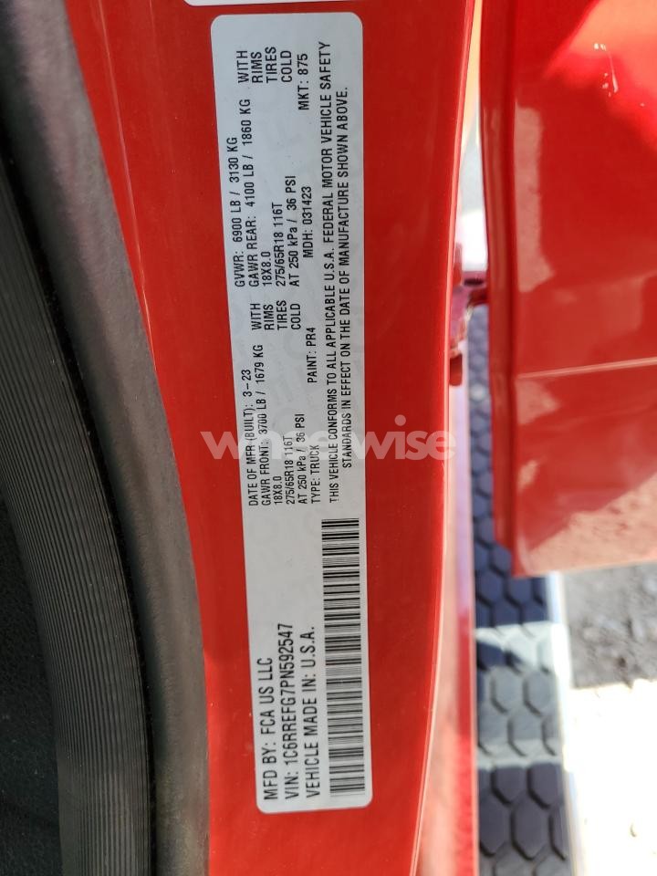 Photo 13 of 2023 RAM 1500 BIG HORN/LONE STAR (VIN 1C6RREFG7PN592547)