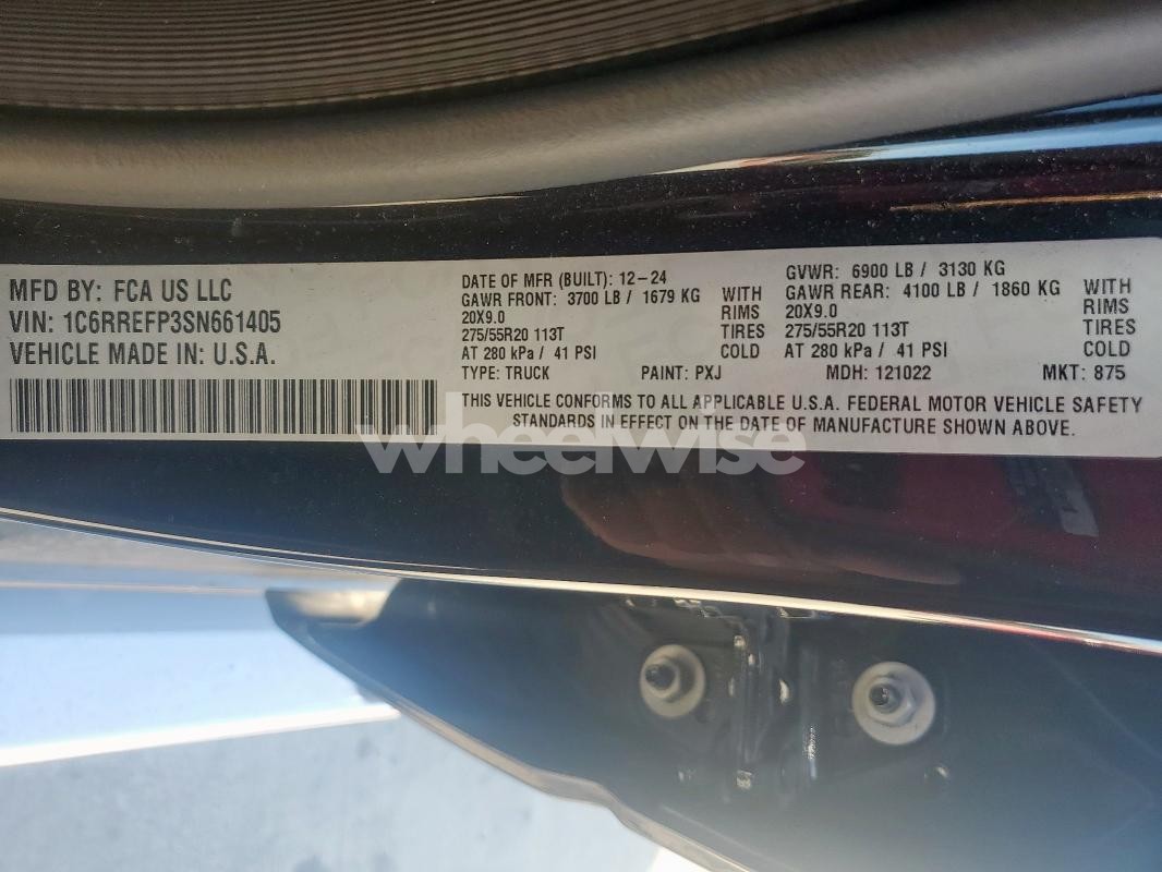 Photo 9 of 2025 RAM 1500 BIG HORN/LONE STAR (VIN 1C6RREFP3SN661405)