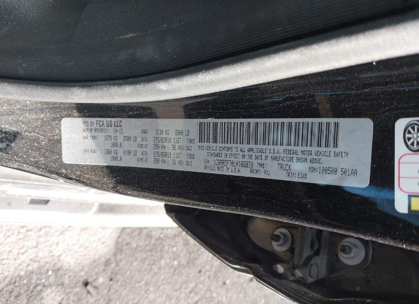 Photo 9 of 2020 Ram 1500 BIG HORN 4X2 5'7 BOX (VIN 1C6RREFT0LN185970)