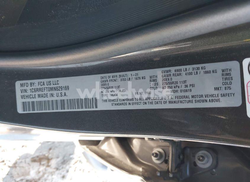 Photo 9 of 2021 Ram 1500 BIG HORN 4X2 5'7 BOX (VIN 1C6RREFT0MN629169)