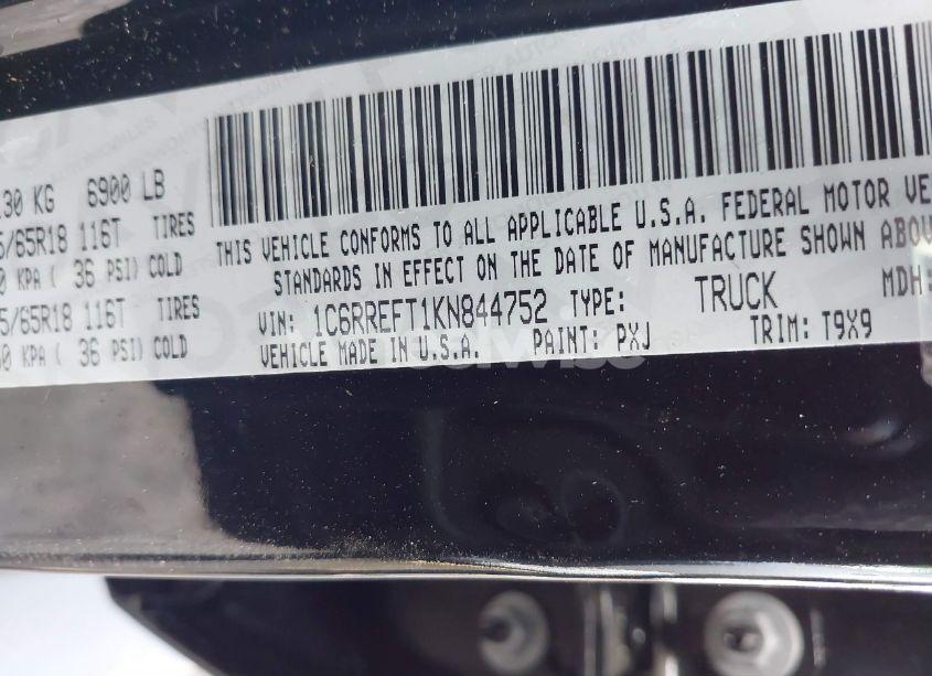 Photo 9 of 2019 Ram 1500 BIG HORN/LONE STAR 4X2 5'7 BOX (VIN 1C6RREFT1KN844752)