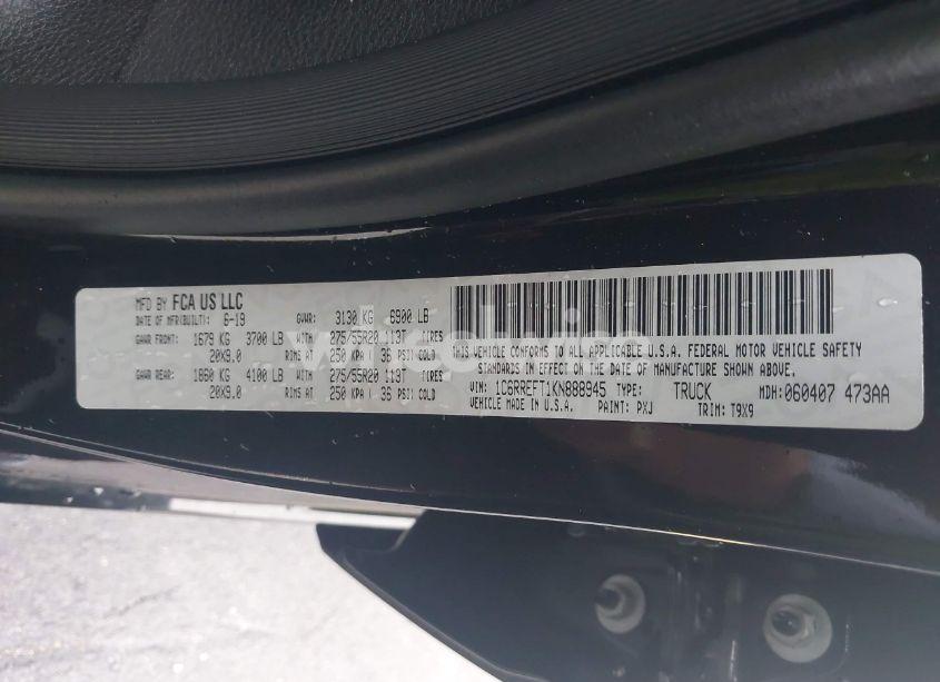 Photo 9 of 2019 Ram 1500 BIG HORN/LONE STAR 4X2 5'7 BOX (VIN 1C6RREFT1KN888945)