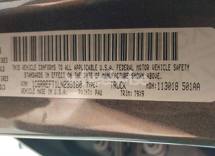 Photo 9 of 2020 Ram 1500 LONE STAR 4X2 5'7 BOX (VIN 1C6RREFT1LN239180)