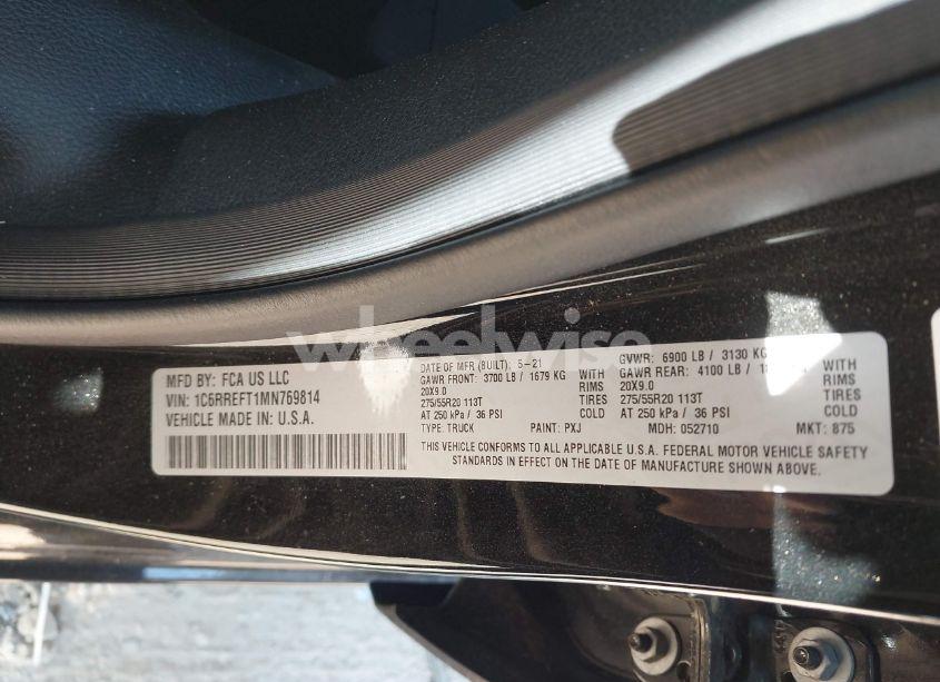 Photo 9 of 2021 Ram 1500 BIG HORN 4X2 5'7 BOX (VIN 1C6RREFT1MN769814)