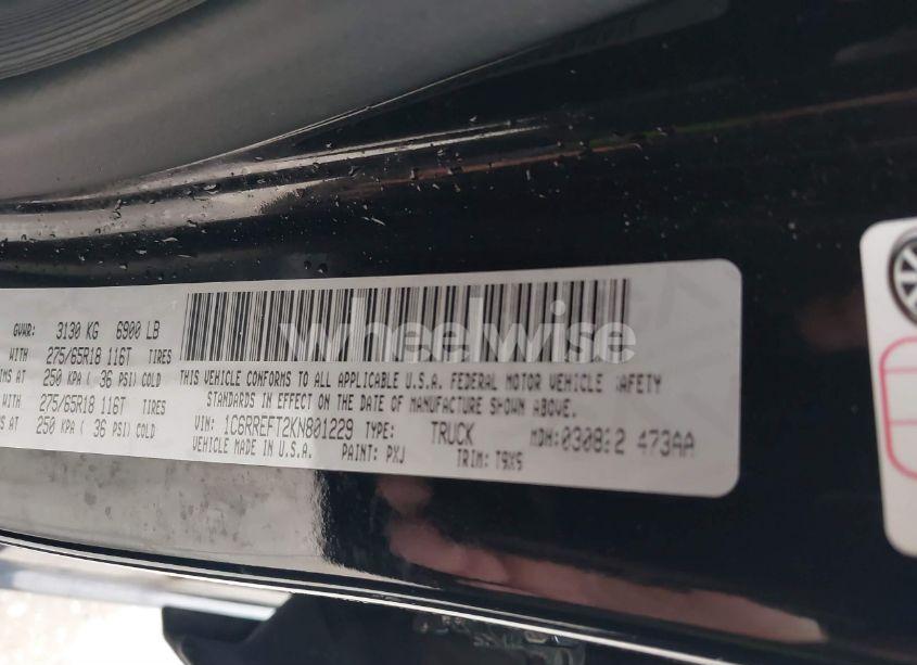 Photo 9 of 2019 Ram 1500 BIG HORN/LONE STAR 4X2 5'7 BOX (VIN 1C6RREFT2KN801229)