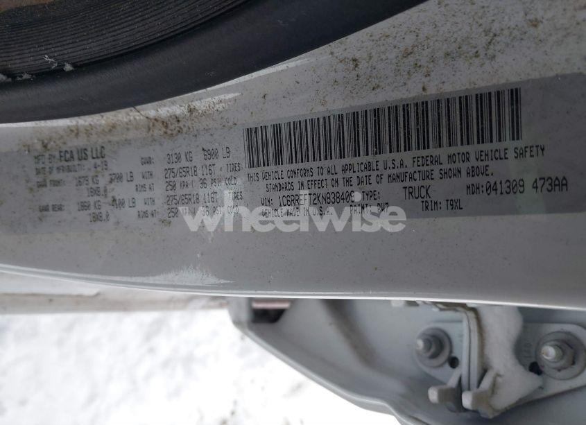 Photo 9 of 2019 Ram 1500 BIG HORN/LONE STAR 4X2 5'7 BOX (VIN 1C6RREFT2KN838409)
