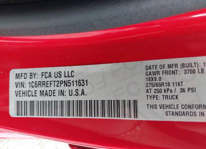 Photo 9 of 2023 Ram 1500 (VIN 1C6RREFT2PN511631)