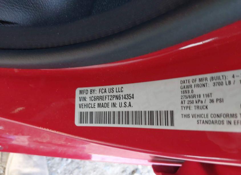 Photo 9 of 2023 Ram 1500 BIG HORN 4X2 5'7 BOX (VIN 1C6RREFT2PN614354)