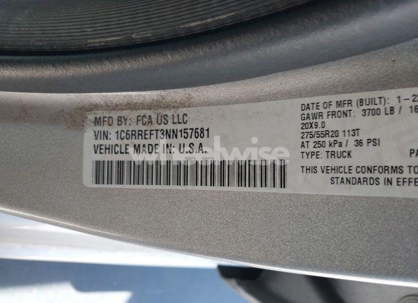 Photo 9 of 2022 Ram 1500 BIG HORN 4X2 5'7 BOX (VIN 1C6RREFT3NN157681)