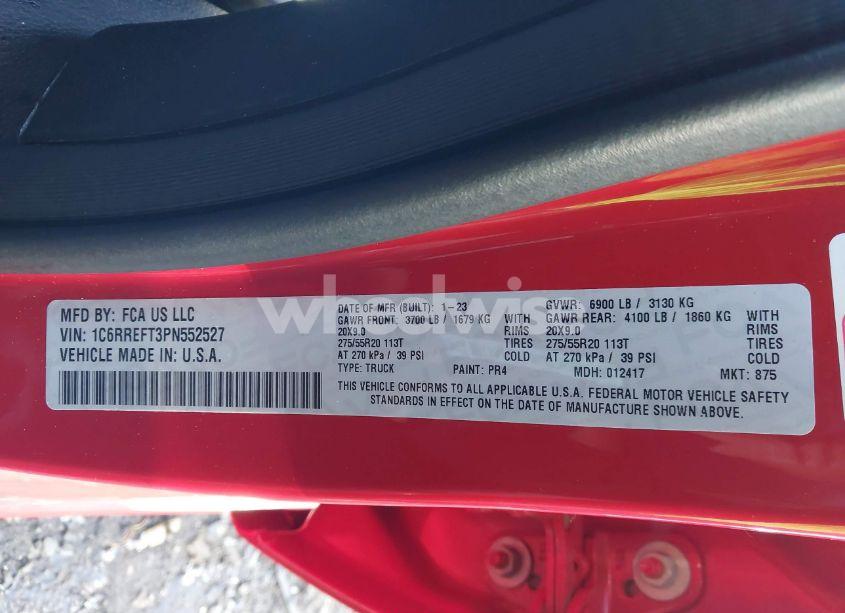 Photo 9 of 2023 Ram 1500 BIG HORN 4X2 5'7 BOX (VIN 1C6RREFT3PN552527)