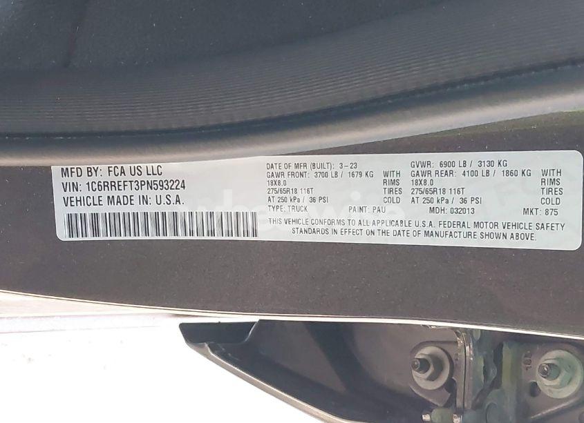 Photo 9 of 2023 Ram 1500 LONE STAR 4X2 5'7 BOX (VIN 1C6RREFT3PN593224)