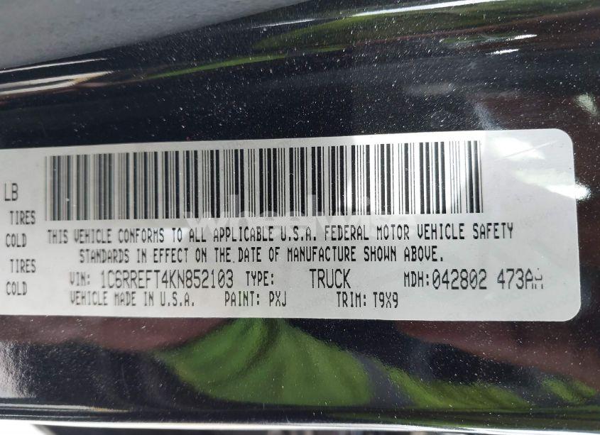 Photo 9 of 2019 Ram 1500 (VIN 1C6RREFT4KN852103)