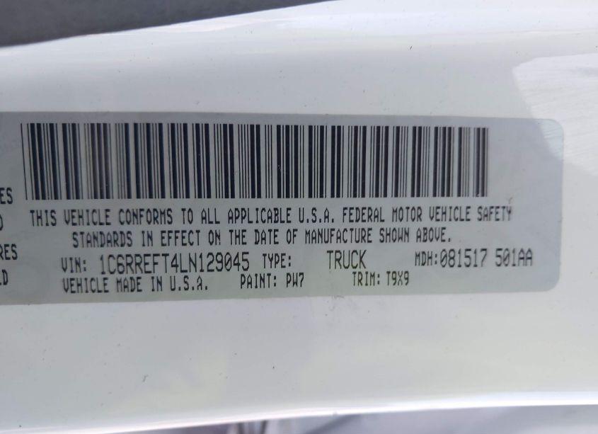 Photo 9 of 2020 Ram 1500 LONE STAR 4X2 5'7 BOX (VIN 1C6RREFT4LN129045)