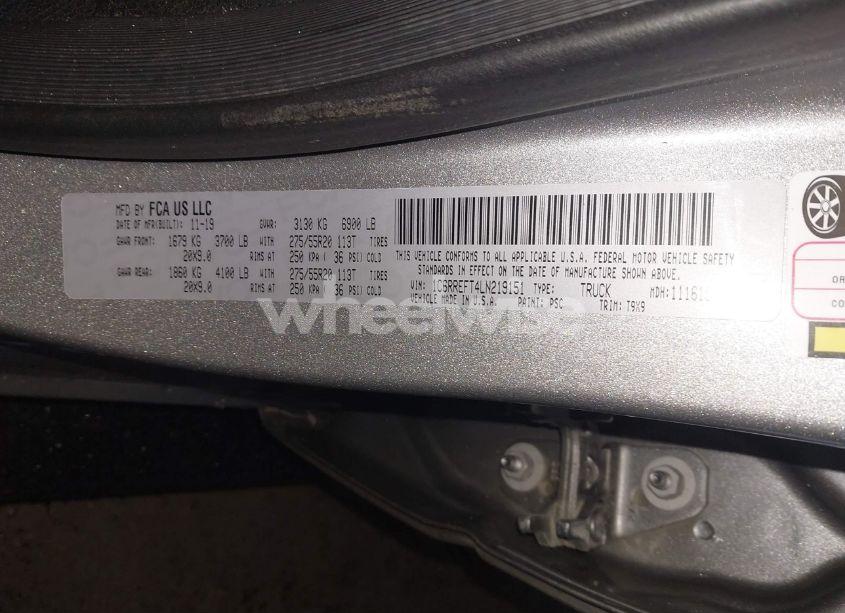 Photo 9 of 2020 Ram 1500 BIG HORN 4X2 5'7 BOX (VIN 1C6RREFT4LN219151)