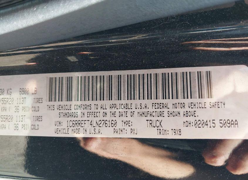 Photo 9 of 2020 Ram 1500 LONE STAR 4X2 5'7 BOX (VIN 1C6RREFT4LN276160)