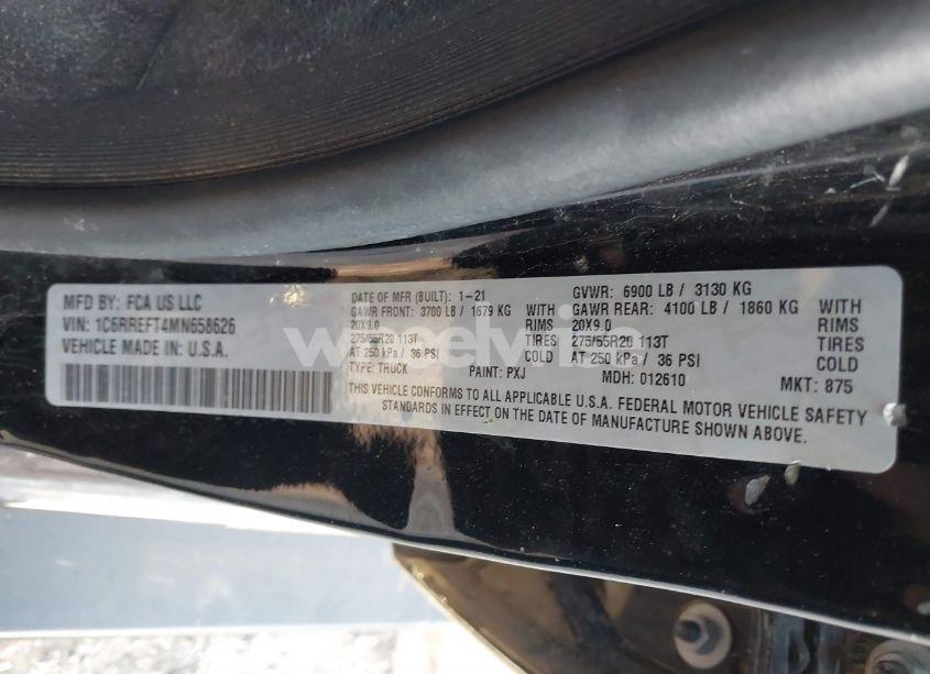 Photo 9 of 2021 Ram 1500 BIG HORN 4X2 5'7 BOX (VIN 1C6RREFT4MN658626)