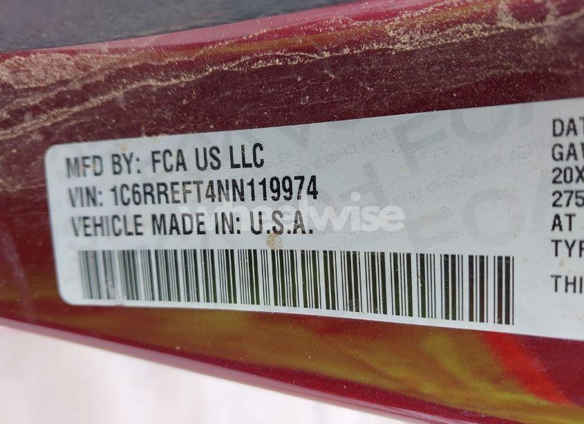 Photo 9 of 2022 Ram 1500 BIG HORN 4X2 5'7 BOX (VIN 1C6RREFT4NN119974)