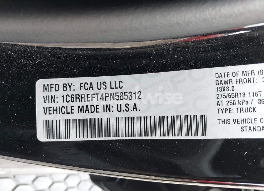 Photo 9 of 2023 Ram 1500 BIG HORN 4X2 5'7 BOX (VIN 1C6RREFT4PN585312)