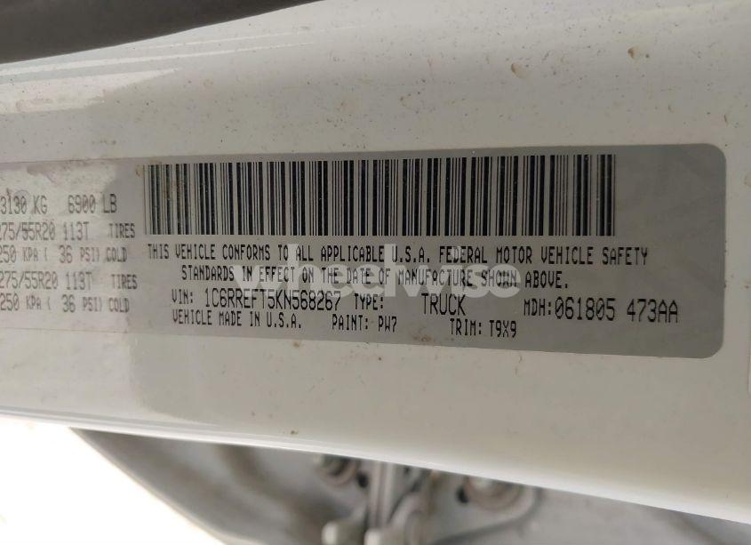 Photo 9 of 2019 Ram 1500 BIG HORN/LONE STAR 4X2 5'7 BOX (VIN 1C6RREFT5KN568267)