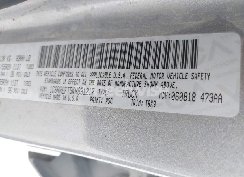 Photo 9 of 2019 Ram 1500 BIG HORN/LONE STAR 4X2 5'7 BOX (VIN 1C6RREFT5KN891217)