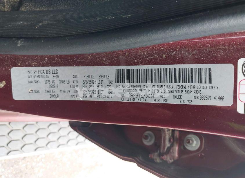 Photo 9 of 2020 Ram 1500 LONE STAR 4X2 5'7 BOX (VIN 1C6RREFT5LN146341)