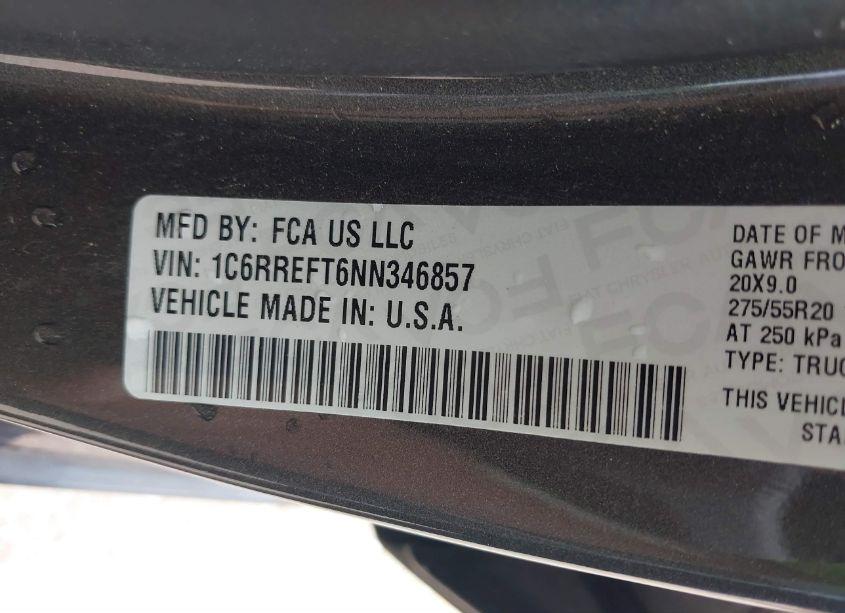 Photo 9 of 2022 Ram 1500 BIG HORN 4X2 5'7 BOX (VIN 1C6RREFT6NN346857)