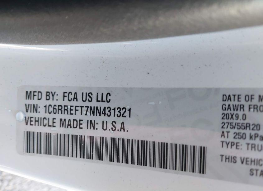 Photo 9 of 2022 Ram 1500 BIG HORN 4X2 5'7 BOX (VIN 1C6RREFT7NN431321)