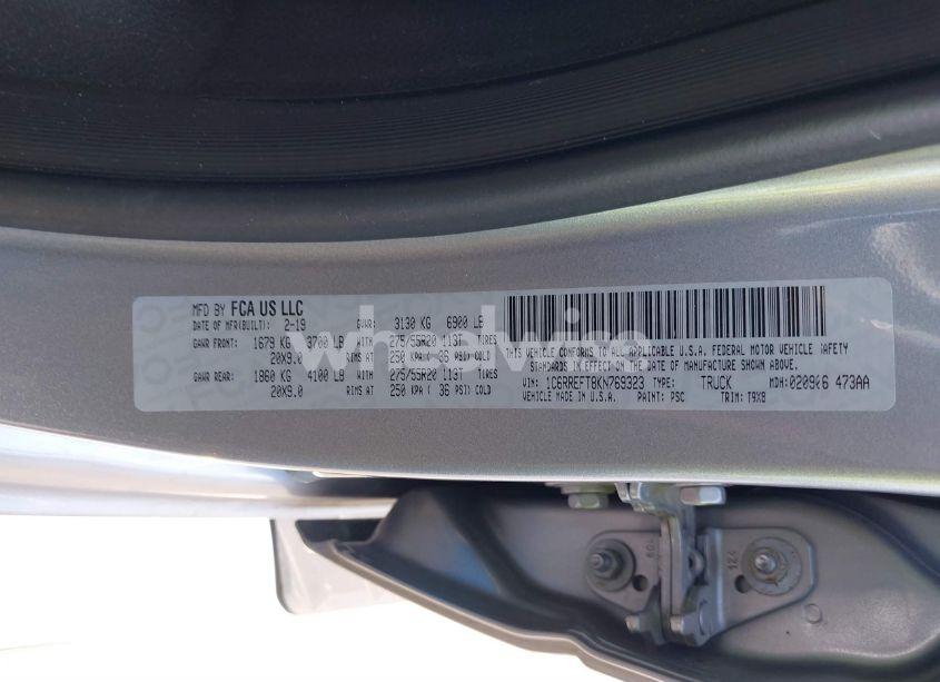 Photo 9 of 2019 Ram 1500 BIG HORN/LONE STAR 4X2 5'7 BOX (VIN 1C6RREFT8KN769323)