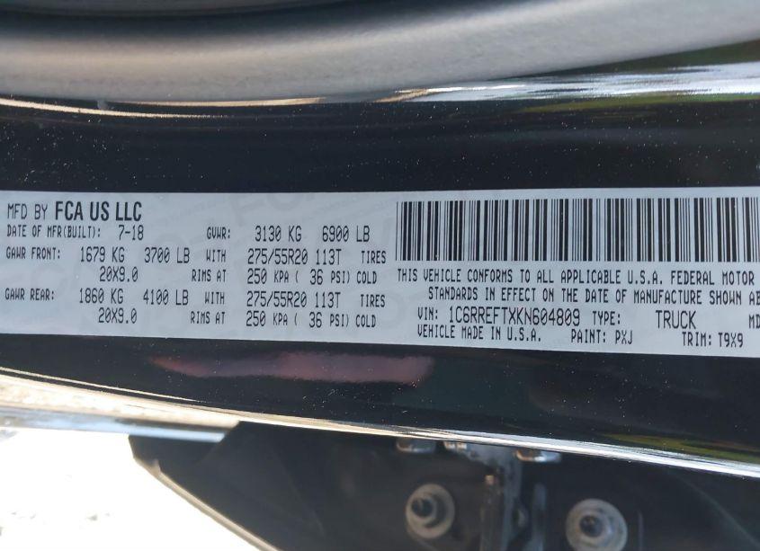 Photo 9 of 2019 Ram 1500 BIG HORN/LONE STAR 4X2 5'7 BOX (VIN 1C6RREFTXKN604809)