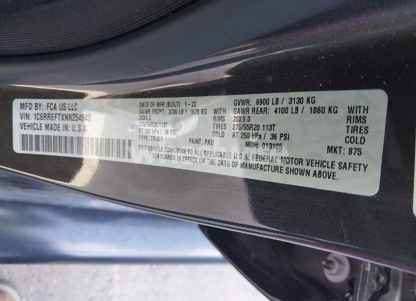 Photo 9 of 2022 Ram 1500 BIG HORN 4X2 5'7 BOX (VIN 1C6RREFTXNN254540)