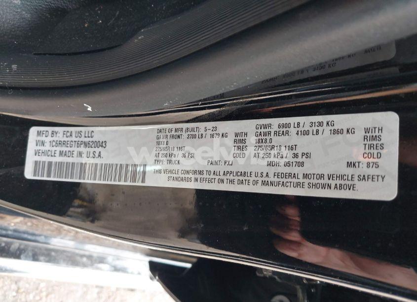 Photo 9 of 2023 Ram 1500 TRADESMAN 4X2 5'7 BOX (VIN 1C6RREGT6PN620043)