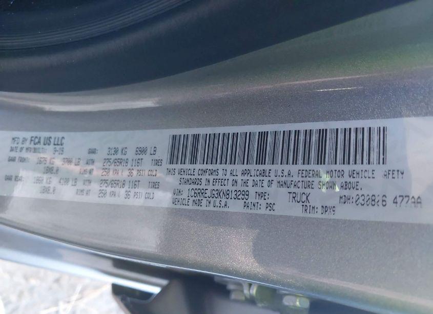 Photo 9 of 2019 Ram 1500 LARAMIE 4X2 5'7 BOX (VIN 1C6RREJG3KN813299)