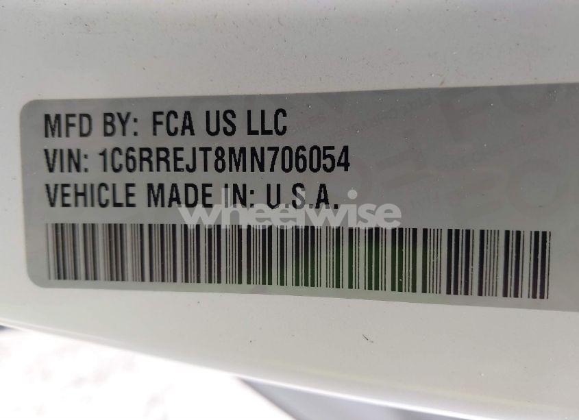 Photo 9 of 2021 Ram 1500 LARAMIE 4X2 5'7 BOX (VIN 1C6RREJT8MN706054)