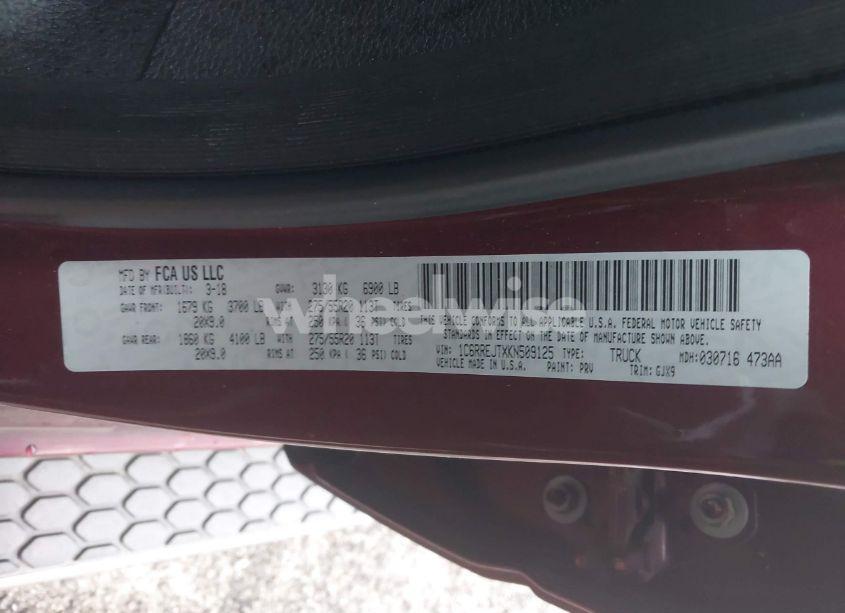 Photo 9 of 2019 Ram 1500 LARAMIE 4X2 5'7 BOX (VIN 1C6RREJTXKN509125)