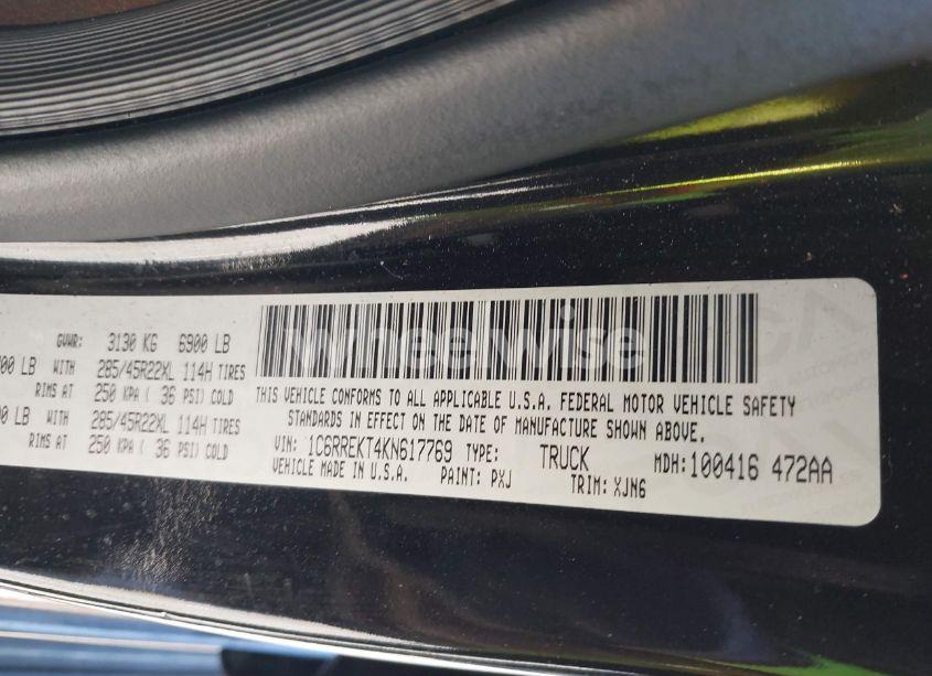 Photo 9 of 2019 Ram 1500 LONGHORN 4X2 5'7 BOX (VIN 1C6RREKT4KN617769)