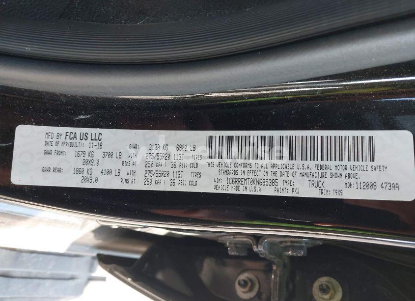 Photo 9 of 2019 Ram 1500 BIG HORN/LONE STAR 4X2 6'4 BOX (VIN 1C6RREMT0KN685385)