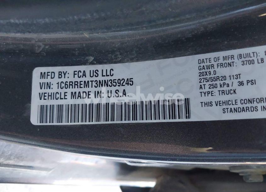 Photo 9 of 2022 Ram 1500 LONE STAR 4X2 6'4 BOX (VIN 1C6RREMT3NN359245)