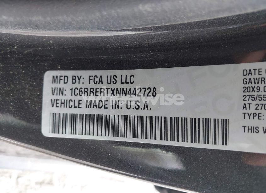 Photo 9 of 2022 Ram 1500 LARAMIE 4X2 6'4 BOX (VIN 1C6RRERTXNN442728)