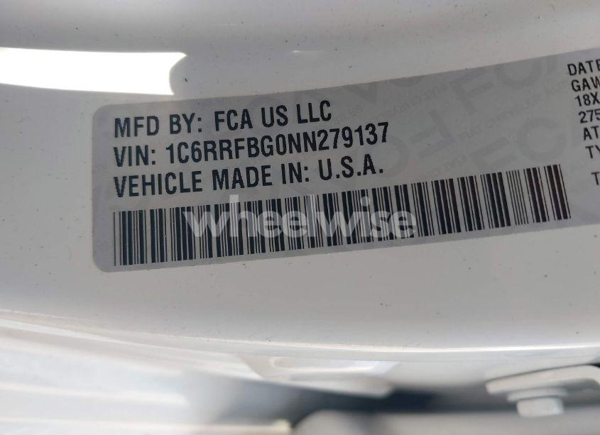 Photo 9 of 2022 Ram 1500 BIG HORN 4X4 6'4 BOX (VIN 1C6RRFBG0NN279137)