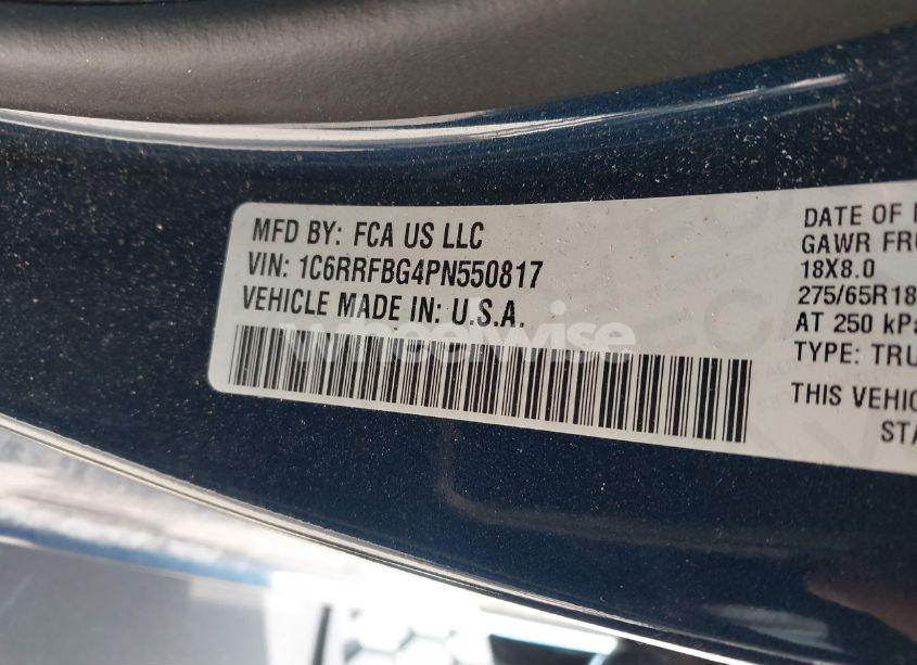 Photo 9 of 2023 Ram 1500 BIG HORN 4X4 6'4 BOX (VIN 1C6RRFBG4PN550817)