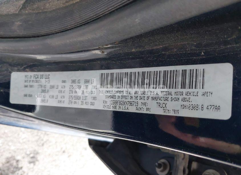 Photo 9 of 2019 Ram 1500 BIG HORN/LONE STAR 4X4 6'4 BOX (VIN 1C6RRFBG5KN796719)