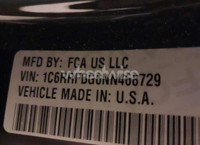 Photo 9 of 2022 Ram 1500 BIG HORN 4X4 6'4 BOX (VIN 1C6RRFBG6NN468729)